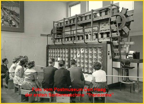 vollautomatische Briefverteilanlage 1956
